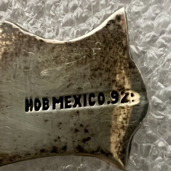 Silver 2" Figural Cat Dangle Earrings Handcrafted HOB Mexico 925 Kitten Kitty - Picture 5 of 7